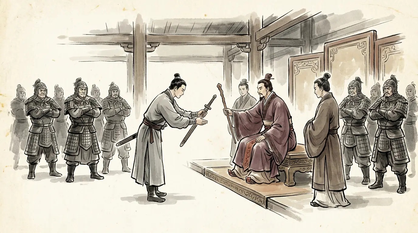 Panel 07: Sun Quan's answer was a scholar of thirty-nine: Lu Xun, made grand commander over fifty thousand, with the oldest generals of Wu under him and none of them pleased.