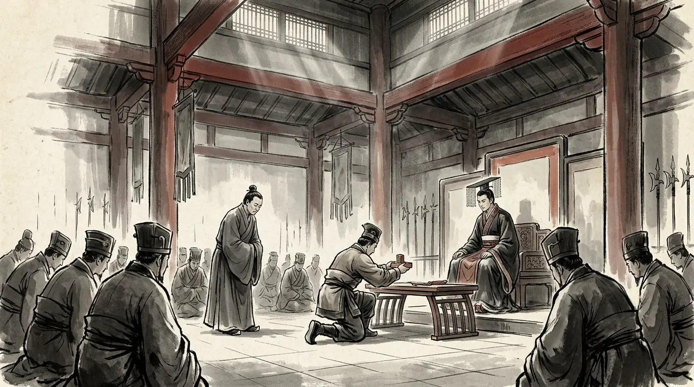 Panel 09: The court answered with the only thing it had left, its own men. It made the emperor's brother-in-law He Jin general-in-chief, put him over the palace guards and the northern camps at the capital's posting ground, and set commandants at the eight passes about it. Three central commanders went out at once: Lu Zhi north against Julu with the northern army's five campuses, Huangfu Song and Zhu Jun west into Yingchuan with those camps, the horse of the three rivers and volunteers, forty thousand and more between the two. The fourth appointment, Dong Zhuo as central commander of the east, came only in the sixth month, and came as Lu Zhi's substitute.