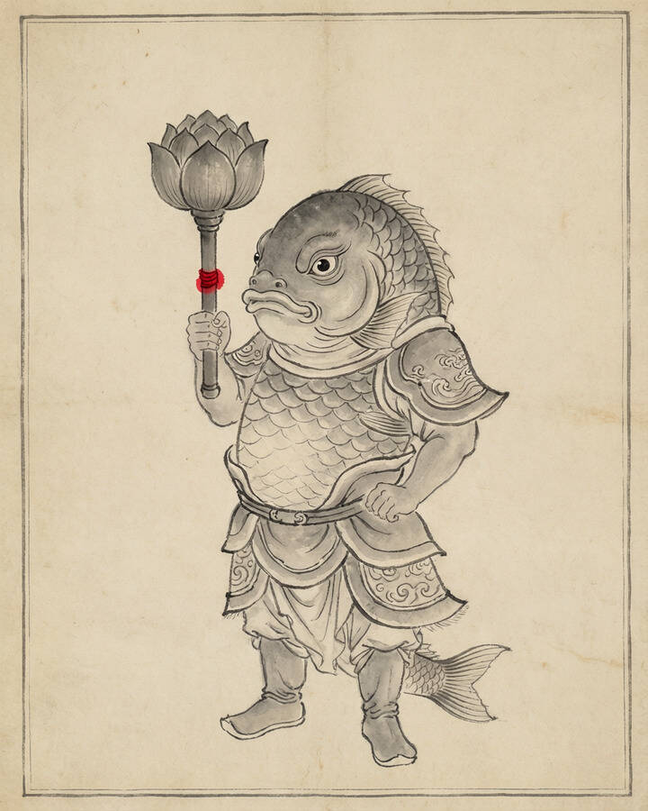Ink leaf portrait of Inspiration King, The Inspiration King.