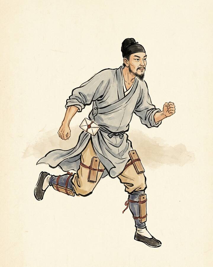 Ink leaf portrait of Dai Zong, Magic Courier.