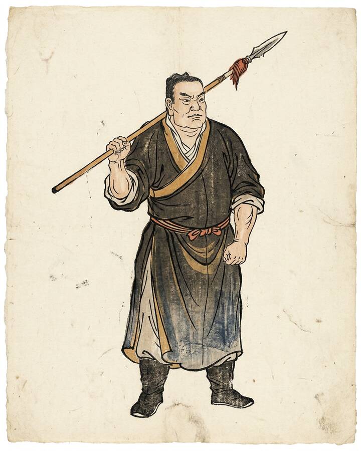 Ink leaf portrait of Mu Hong, Unstoppable.