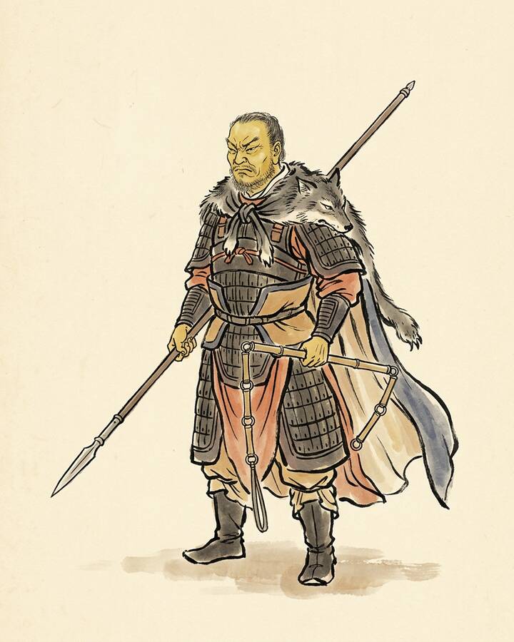 Ink leaf portrait of Sun Li, Sick Yuchi.